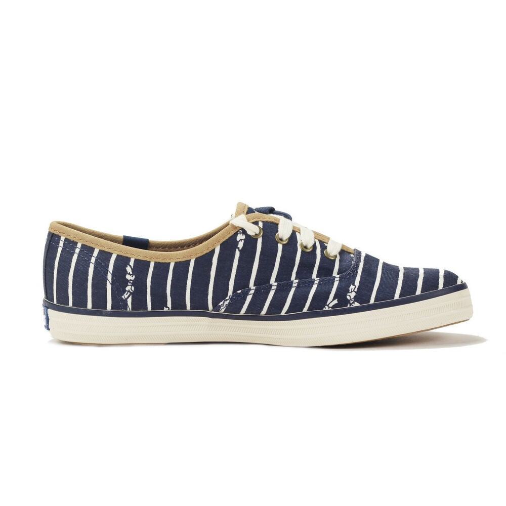 Keds Taylor Swift Collection Sneakers Size 8.5 Navy White Bow Striped WF49710M